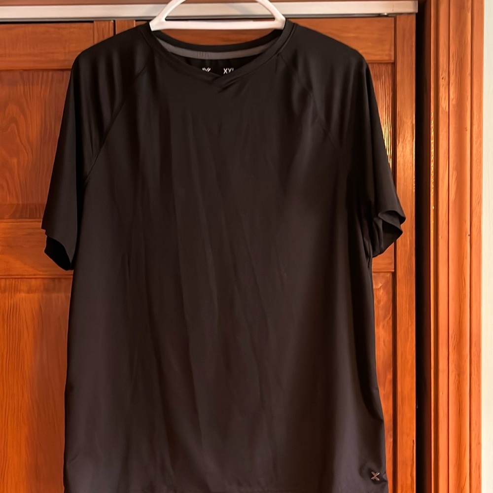 Boys husky v-neck quick dry shirt. Pit to pit 21 3/4”; length is 27.5”